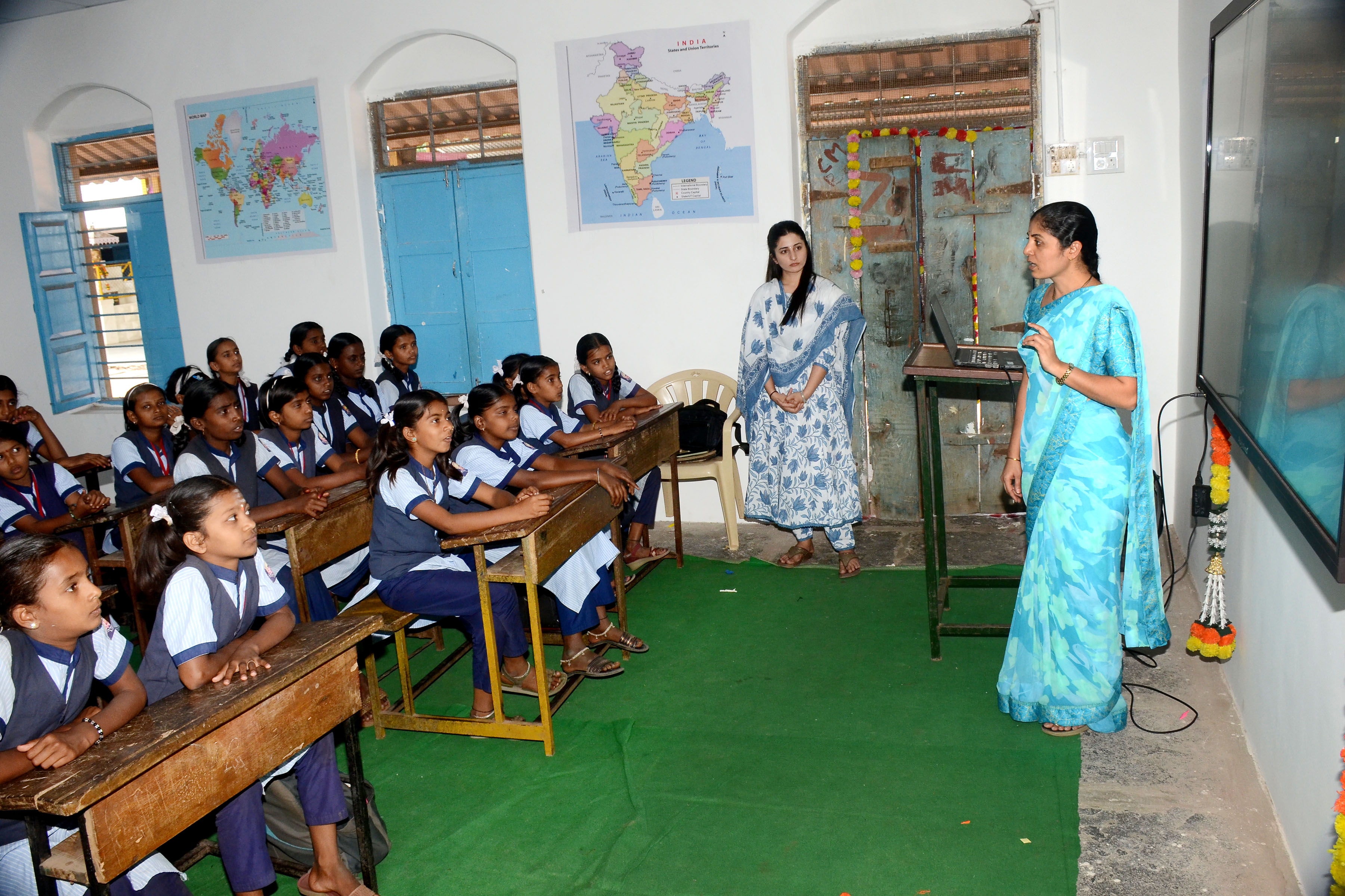 Vedak Foundation team members working on community development